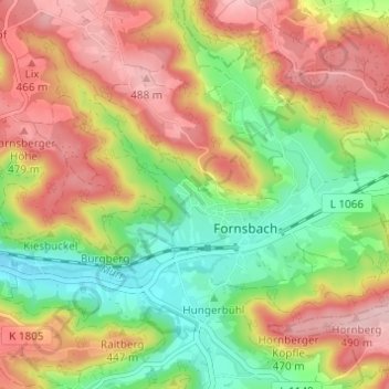 Beilsbach topographic map, elevation, terrain
