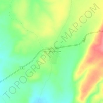 Andranohinaly topographic map, elevation, terrain