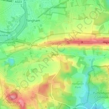 Seale topographic map, elevation, terrain