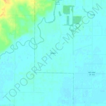 Gheen topographic map, elevation, terrain