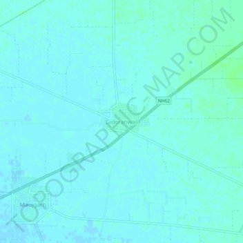Gideranwali topographic map, elevation, terrain