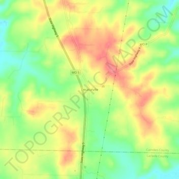 Decaturville topographic map, elevation, terrain