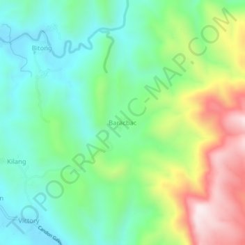 Baracbac topographic map, elevation, terrain