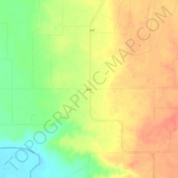Jud topographic map, elevation, terrain