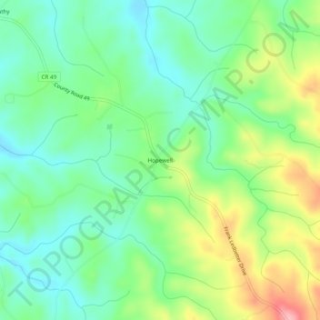 Hopewell topographic map, elevation, terrain