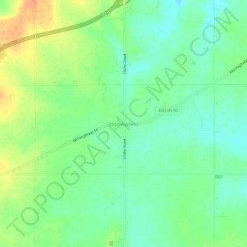 Homewood topographic map, elevation, terrain