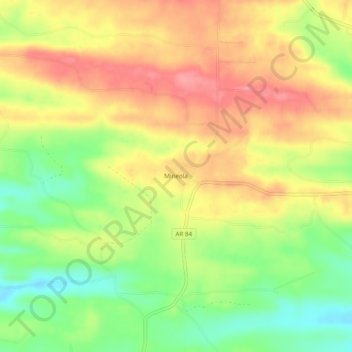 Mineola topographic map, elevation, terrain