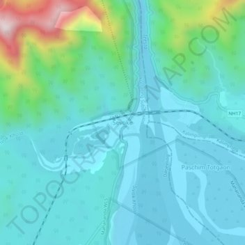 Sevoke topographic map, elevation, terrain