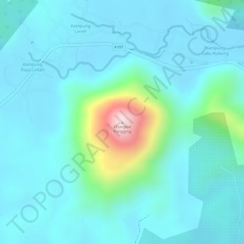 Changkat Pongging topographic map, elevation, terrain