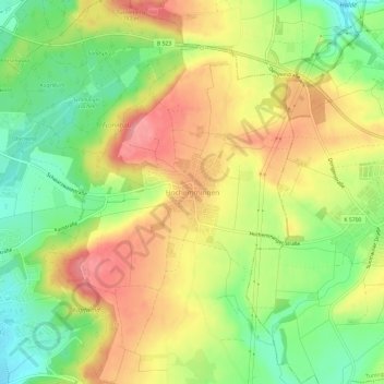 Hochemmingen topographic map, elevation, terrain