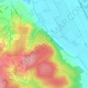 Höhenberg topographic map, elevation, terrain