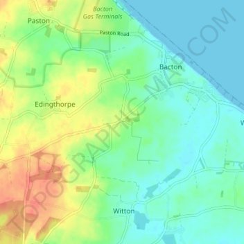 Pollard Street topographic map, elevation, terrain