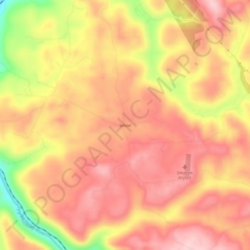 Union topographic map, elevation, terrain