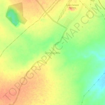 Dondapadu topographic map, elevation, terrain