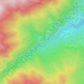 بامسی topographic map, elevation, terrain