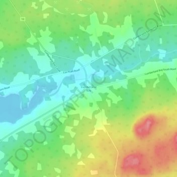 Cumberland Bay topographic map, elevation, terrain