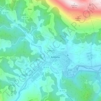 Floreaga topographic map, elevation, terrain