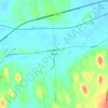 Centerport topographic map, elevation, terrain