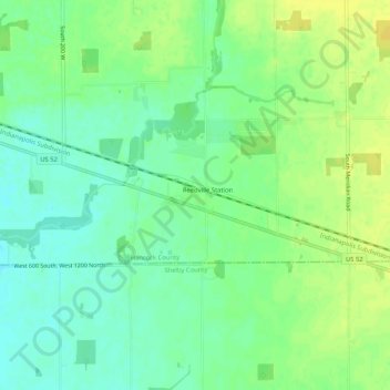 Carrollton topographic map, elevation, terrain