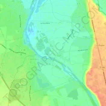 La Roche topographic map, elevation, terrain