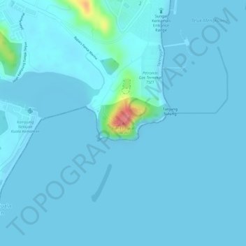 Bukit Pejajat topographic map, elevation, terrain