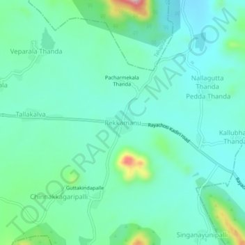 Rekkamanu topographic map, elevation, terrain