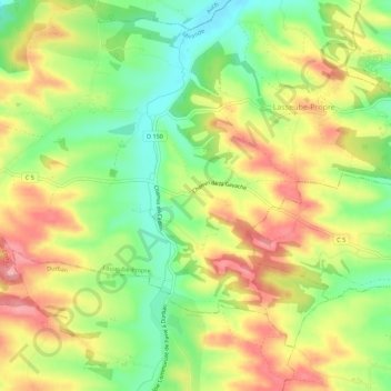 A la Gavache topographic map, elevation, terrain