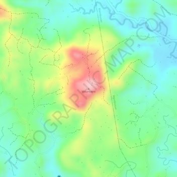 Mountains topographic map, elevation, terrain