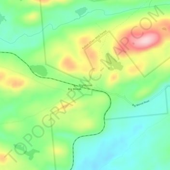 Big Moose topographic map, elevation, terrain