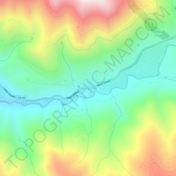 Sierra City topographic map, elevation, terrain