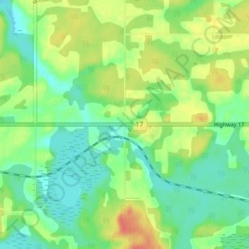Oxdrift topographic map, elevation, terrain