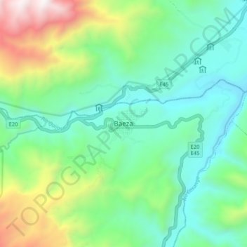 Baeza topographic map, elevation, terrain