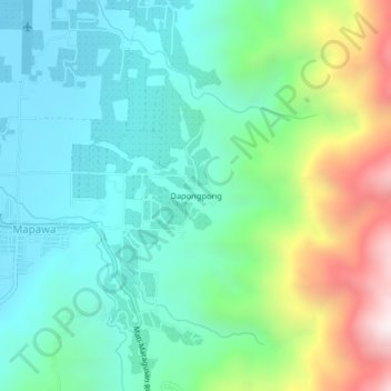 Dapongpong topographic map, elevation, terrain