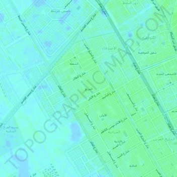 Al-Murabba topographic map, elevation, terrain