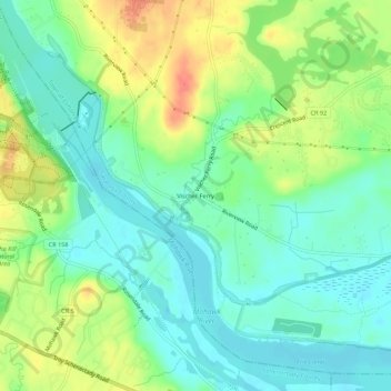 Vischer Ferry topographic map, elevation, terrain