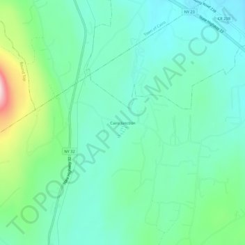 Cairo Junction topographic map, elevation, terrain