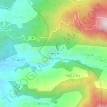 Ban Klang topographic map, elevation, terrain
