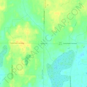 Blomford topographic map, elevation, terrain