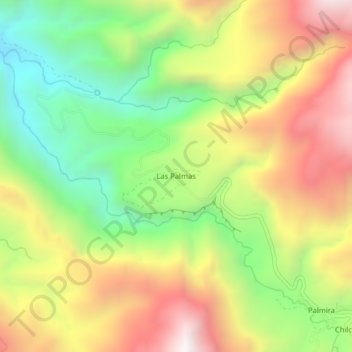 Las Palmas topographic map, elevation, terrain