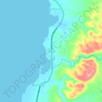 Tacup topographic map, elevation, terrain