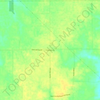 Clarksburg topographic map, elevation, terrain