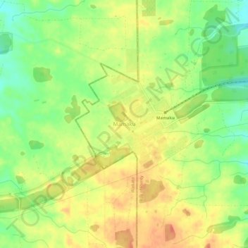Mamaku topographic map, elevation, terrain