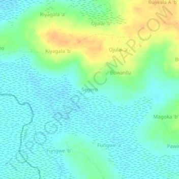 Segero topographic map, elevation, terrain