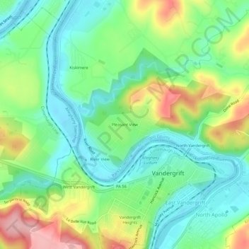 Pleasant View topographic map, elevation, terrain