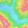 Alba - Dèlba topographic map, elevation, terrain