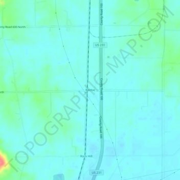 Ritchie topographic map, elevation, terrain