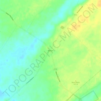 Warren topographic map, elevation, terrain