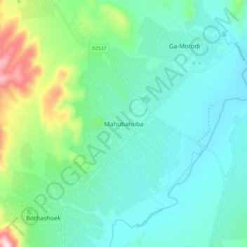 Mahubahuba topographic map, elevation, terrain