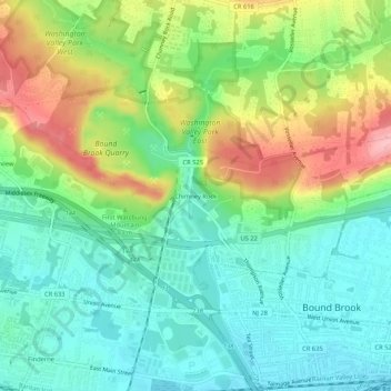 Chimney Rock topographic map, elevation, terrain