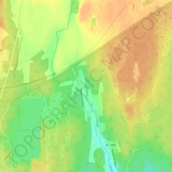 Täfteböle topographic map, elevation, terrain